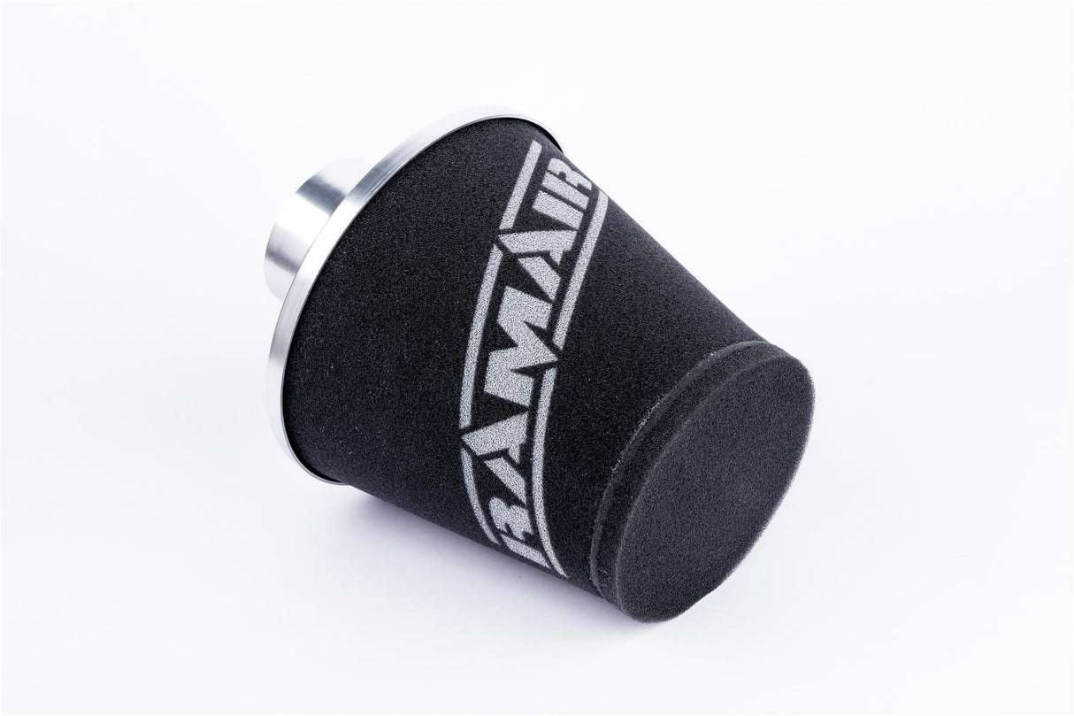 Ramair Foam Jet Stream Medium Cone Air Filter 80mm (3.1inch) OD Silver with Silicone Coupler