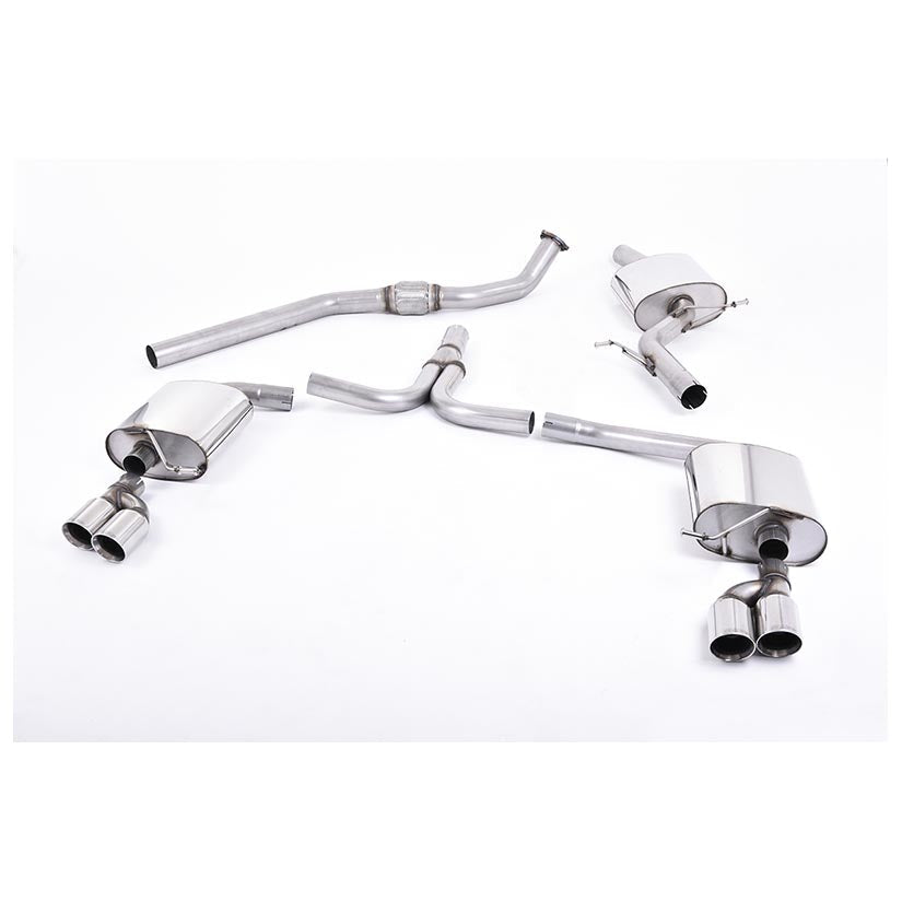 Milltek Audi A4 2.0 TFSI S line B8 (2WD and quattro manual-only) Saloon & Avant 2008-2011 Cat-back Exhaust