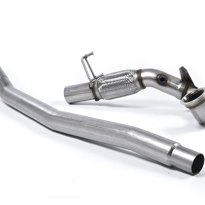 Milltek Volkswagen Golf MK7 GTi (including GTi Performance Pack Clubsport & Clubsport S models) 2013-2016 Large-bore Downpipe and De-cat Exhaust - Fits with OE System