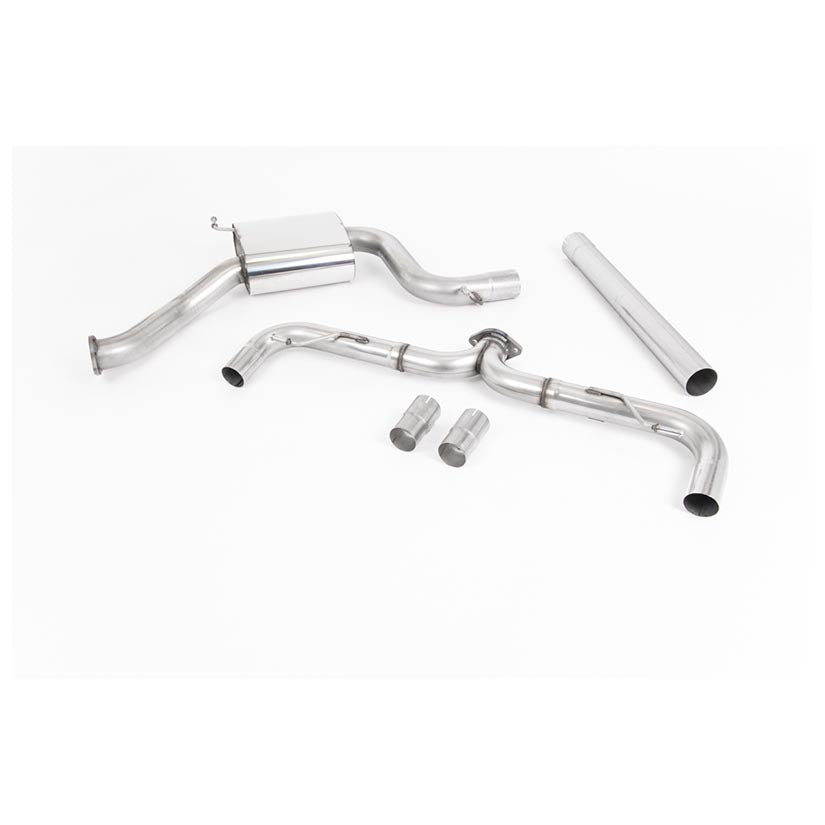 Milltek Volkswagen Golf MK7.5 GTi (TCR & Performance Pack Models - GPF/OPF Equipped Models Only) 2019-2020 Cat-back Exhaust - Race Non-Resonated GT-100 Titanium Trims - SSXVW464