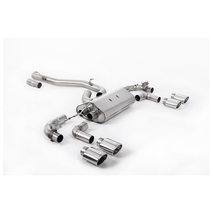 Milltek Volkswagen Golf Mk7.5 R 2.0 TSI 310PS (Non-GPF Equipped Models Only) - 80mm Race Systems 2017-2021 Cat-back Exhaust