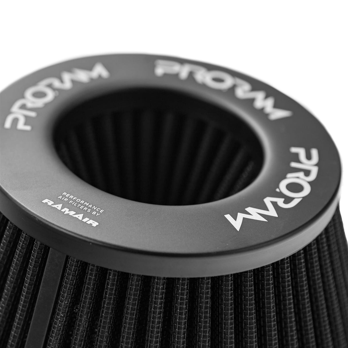 Ramair Pleated 76mm (3inch) ID Neck Medium Cone Air Filter with Velocity Stack and Coupling