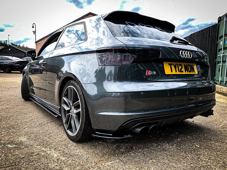 Audi A3 S-Line 8V Facelift Hatchback 3 Door - Side Skirt Splitters