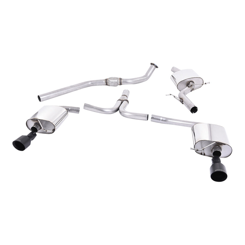 Milltek Audi A4 2.0 TFSI S line B8 (2WD and quattro Tiptronic-only) Saloon & Avant 2008-2011 Cat-back Exhaust