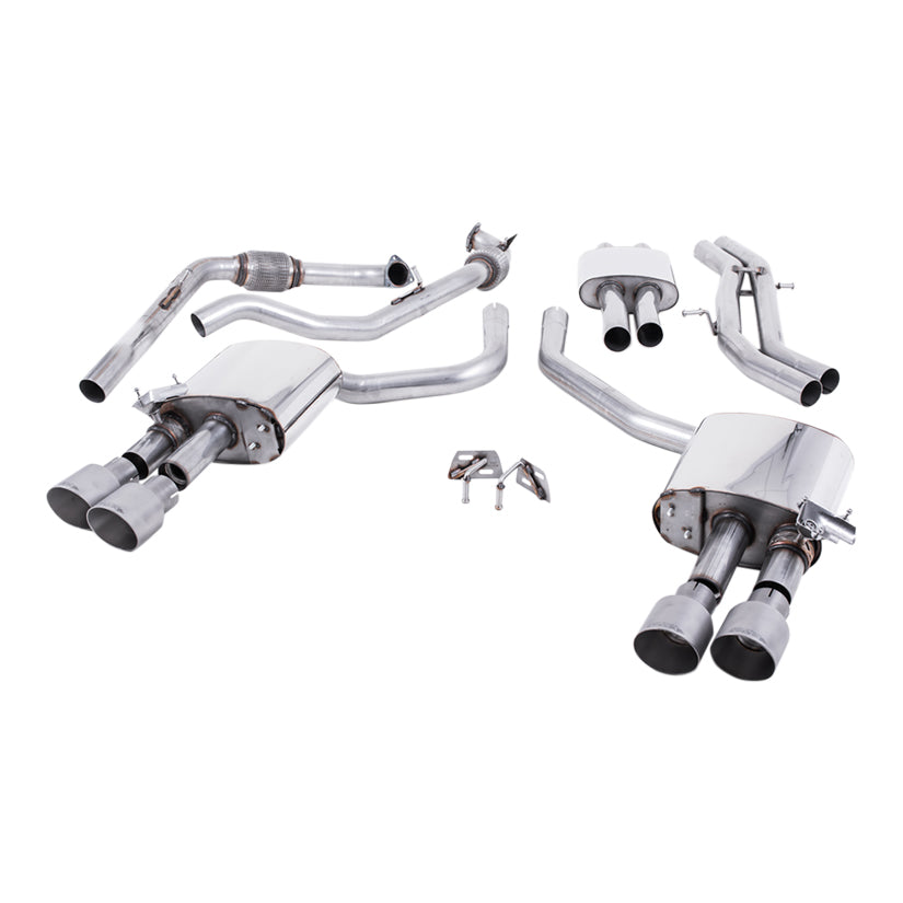 Milltek Audi S4 3.0 Turbo V6 B9 - Saloon/Sedan & Avant (Sport Diff Models Only & Without Brace Bars) 2016-2023 Cat-back Exhaust