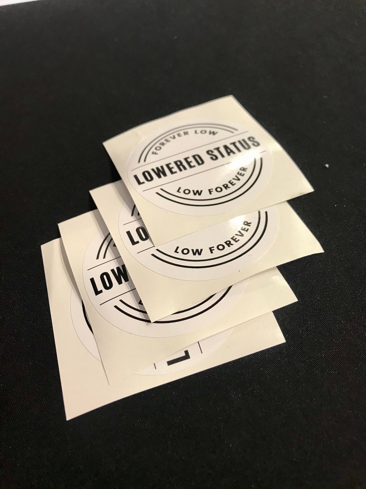 Lowered Status | Low Forever Round Slap Sticker