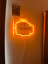 Neon Check Engine Sign