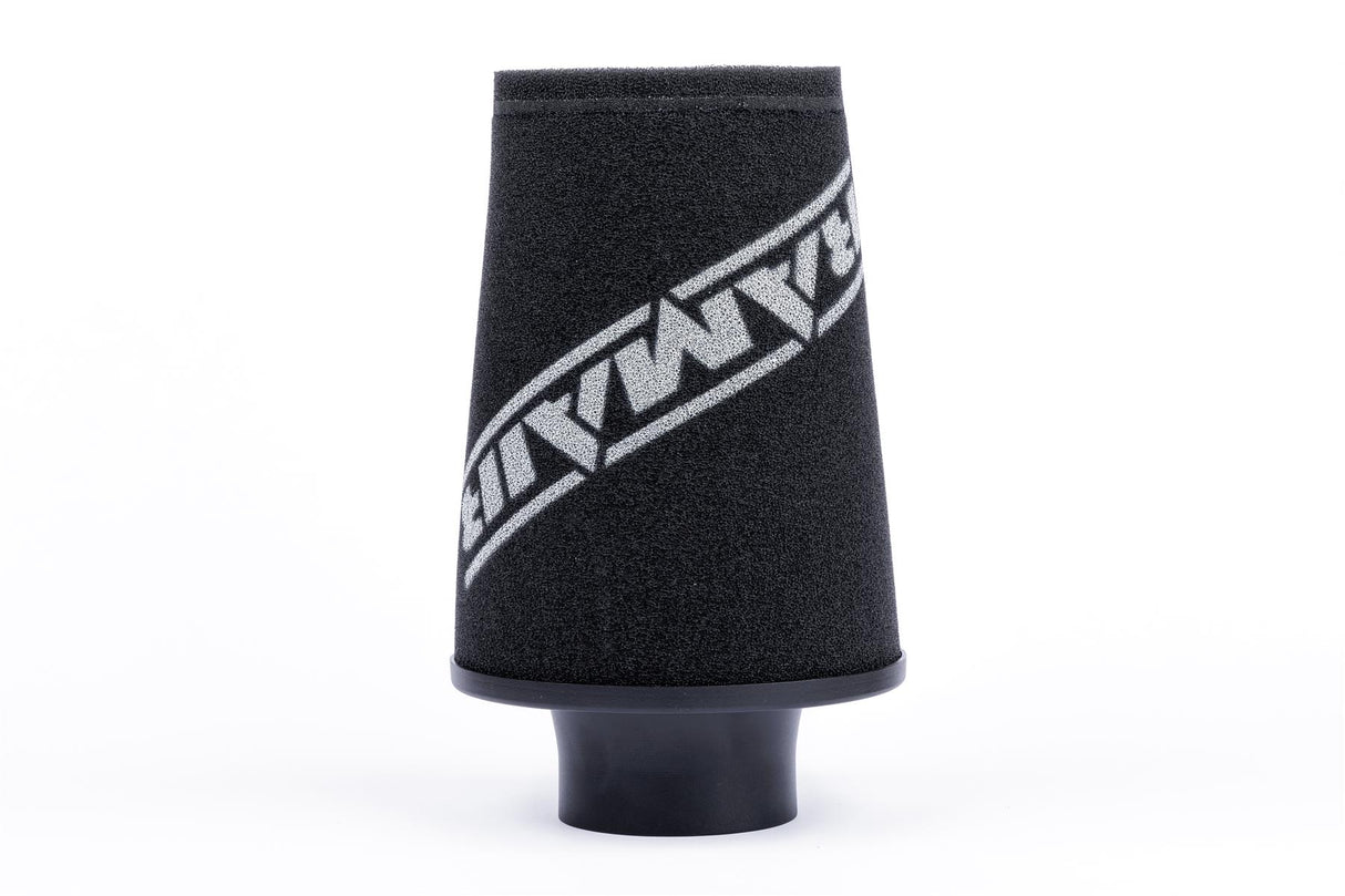Ramair Small Foam Filter Aluminium Base 80mm (3.1inch) OD Black