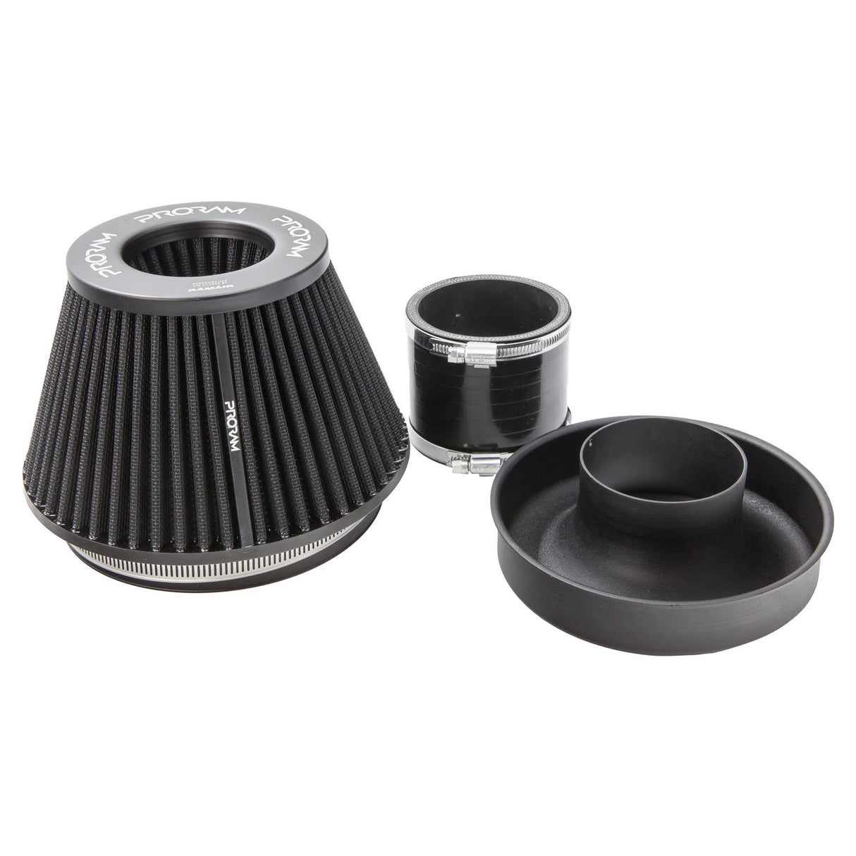 Ramair Pleated 83mm (3.25inch) ID Neck Medium Cone Air Filter with Velocity Stack and Coupling