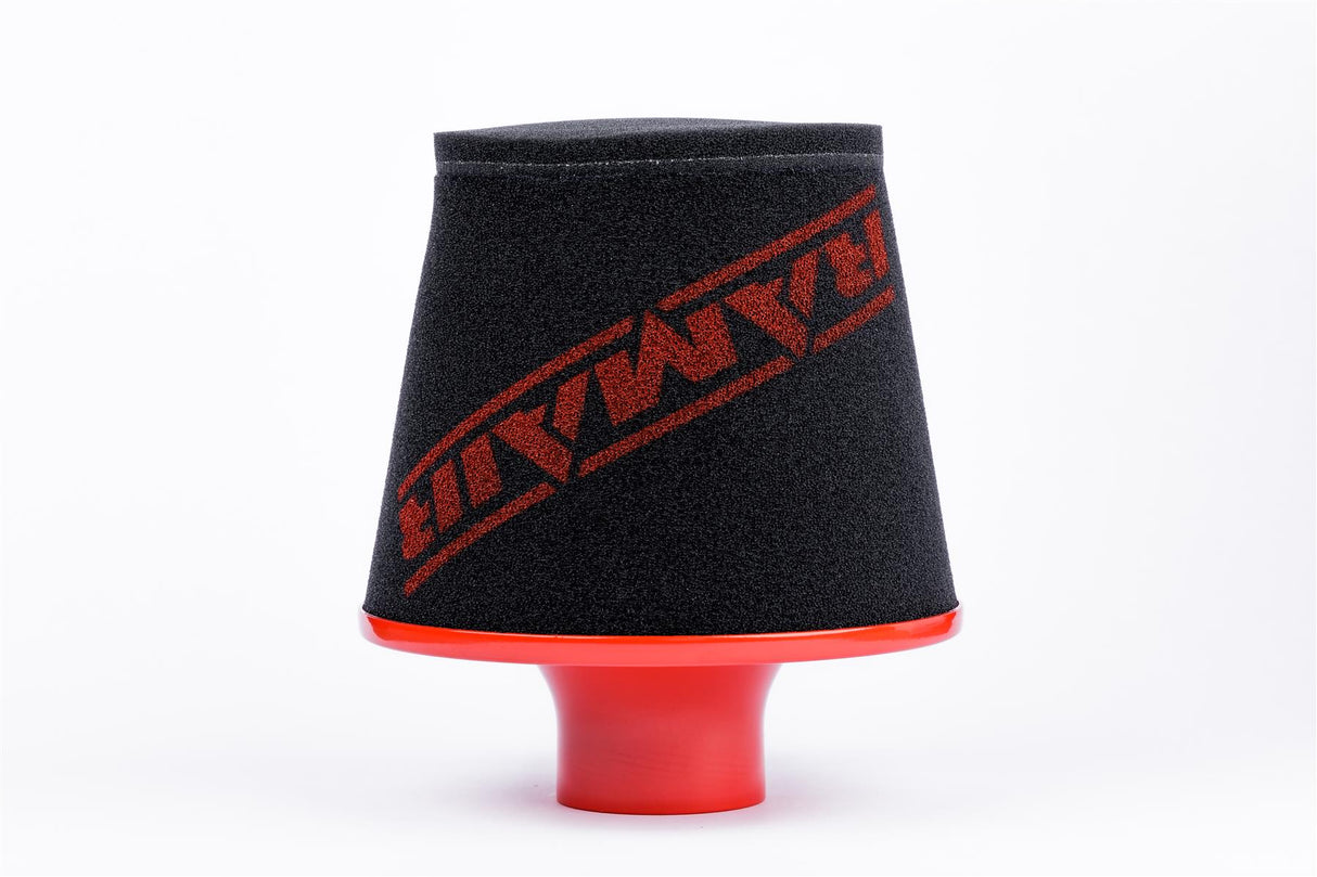 Ramair Large Foam Filter Aluminium Base 100mm (3.9inch) OD Red