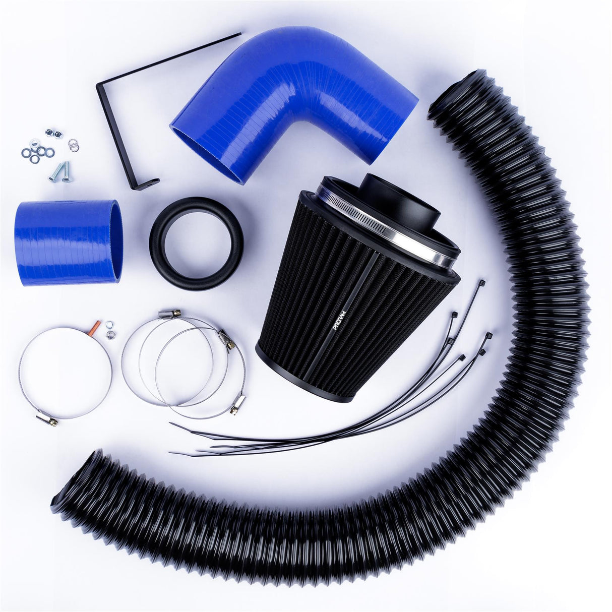 Performance Pleated Induction Kit for VW MK5 Golf R32 3.2 V6  - Blue Hoses