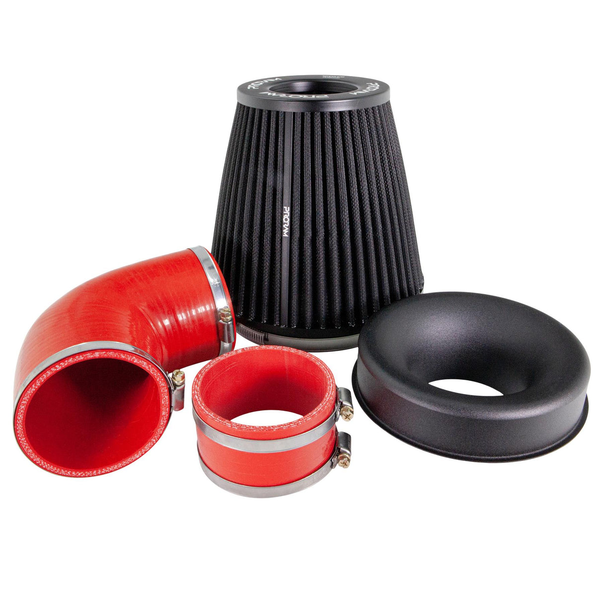 Performance Pleated Induction Kit for MK2 Focus ST - Red Hoses