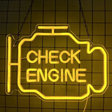 Neon Check Engine Sign