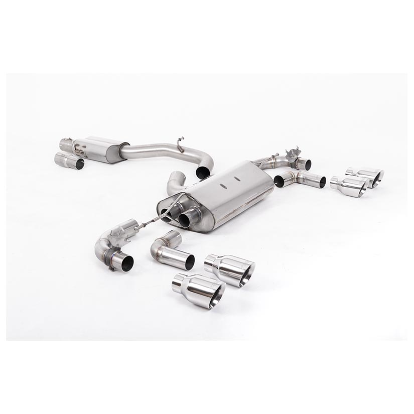 Milltek Volkswagen Golf Mk7.5 R 2.0 TSI 310PS (Non-GPF Equipped Models Only) - 80mm Race Systems 2017-2021 Cat-back Exhaust